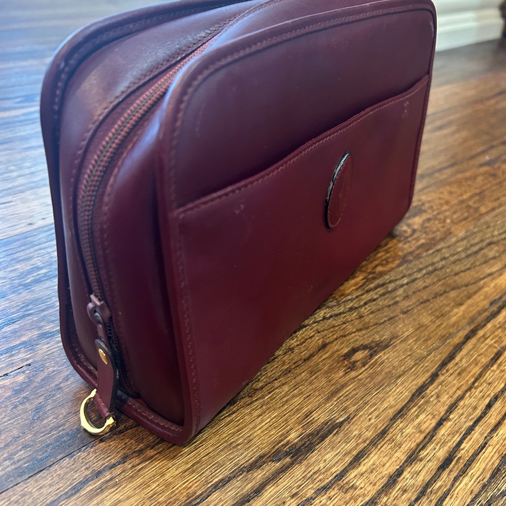 Vintage Cartier Burgundy Leather Shave Bag